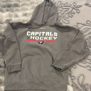 Reebok Gray Capitals Hockey Hoodie